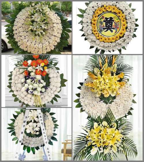 湖北孝感市应城市天鹅镇马咀村花圈速递